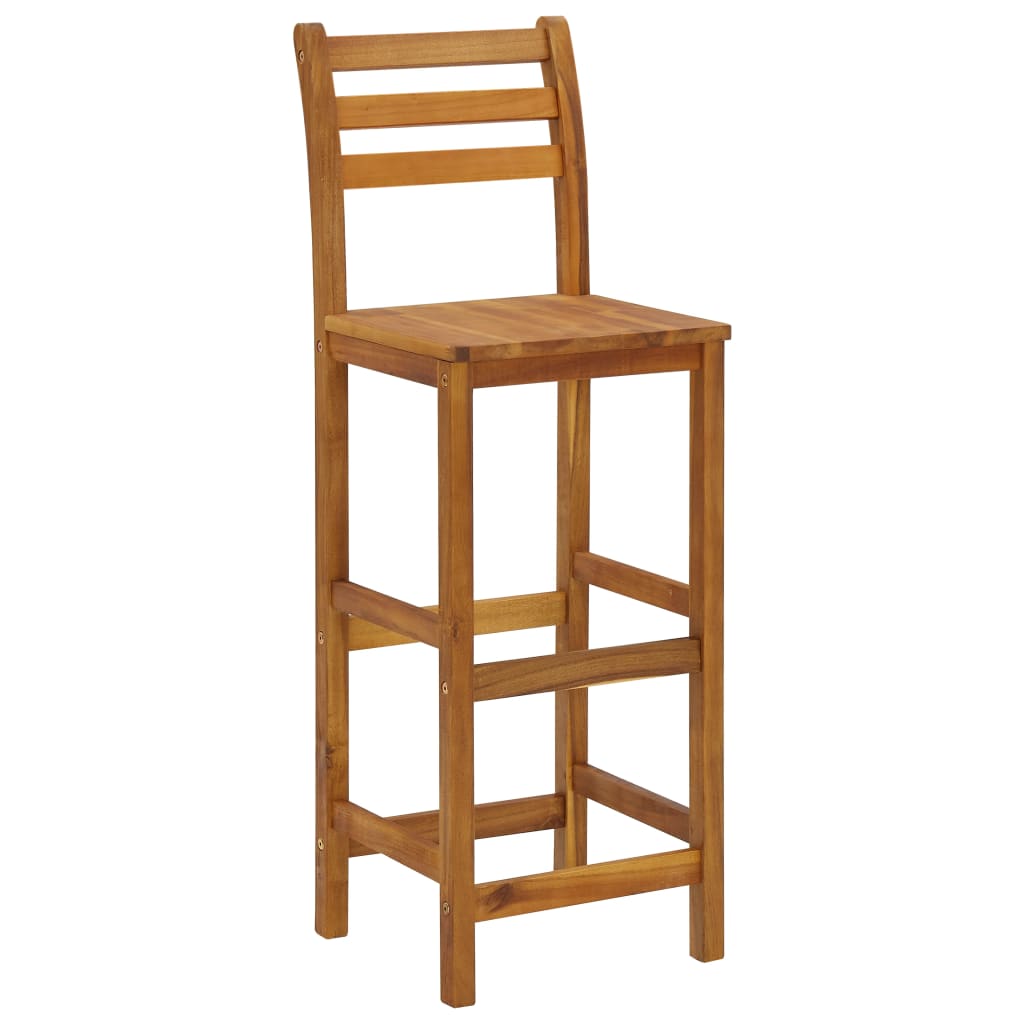 Bar Stools 8 pcs Solid Wood Acacia - image 2