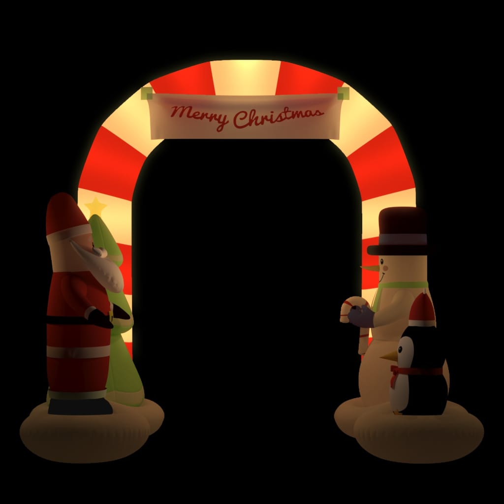 NNEVL Christmas Inflatable Santa & Snowman Arch Gate LED 260 cm