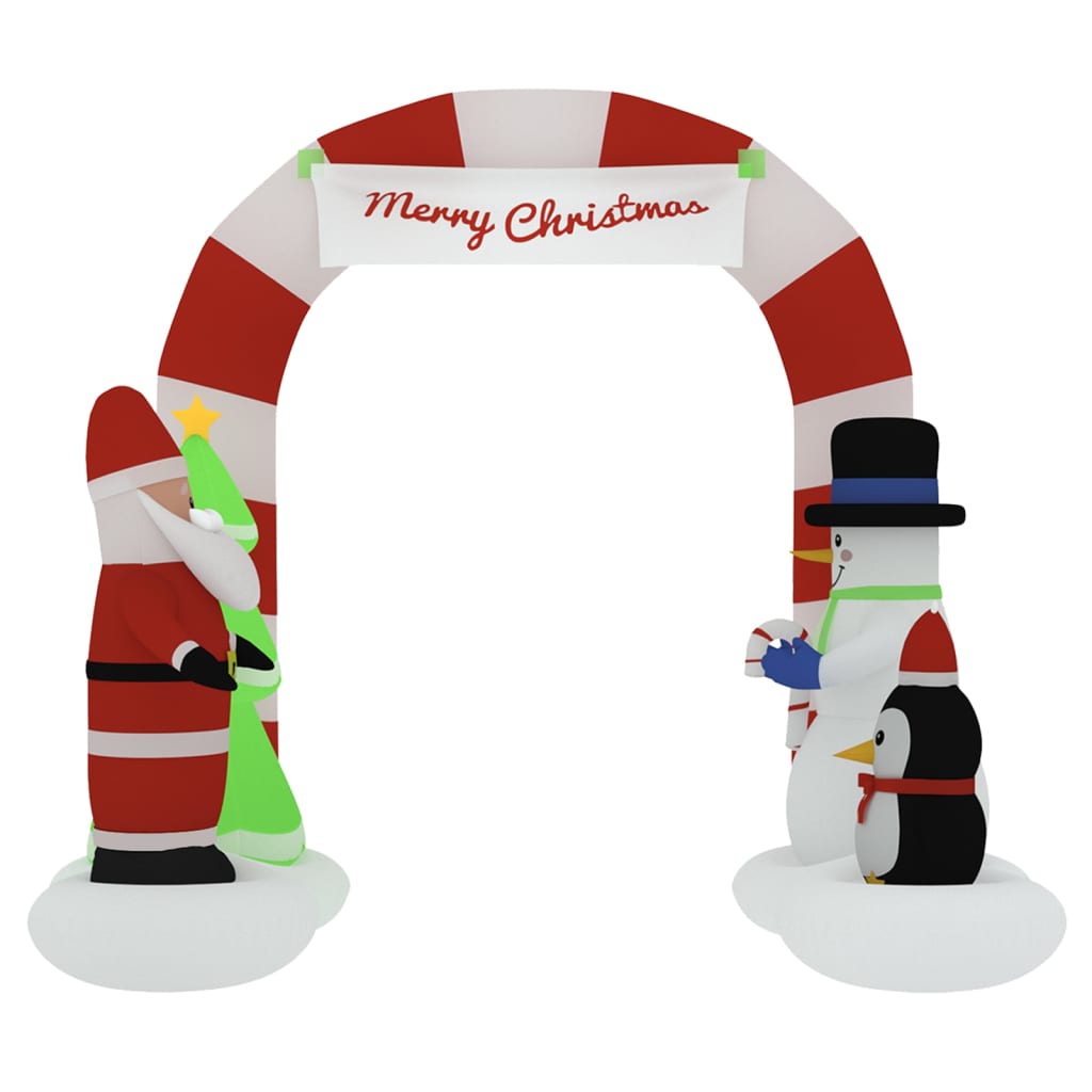 NNEVL Christmas Inflatable Santa & Snowman Arch Gate LED 260 cm