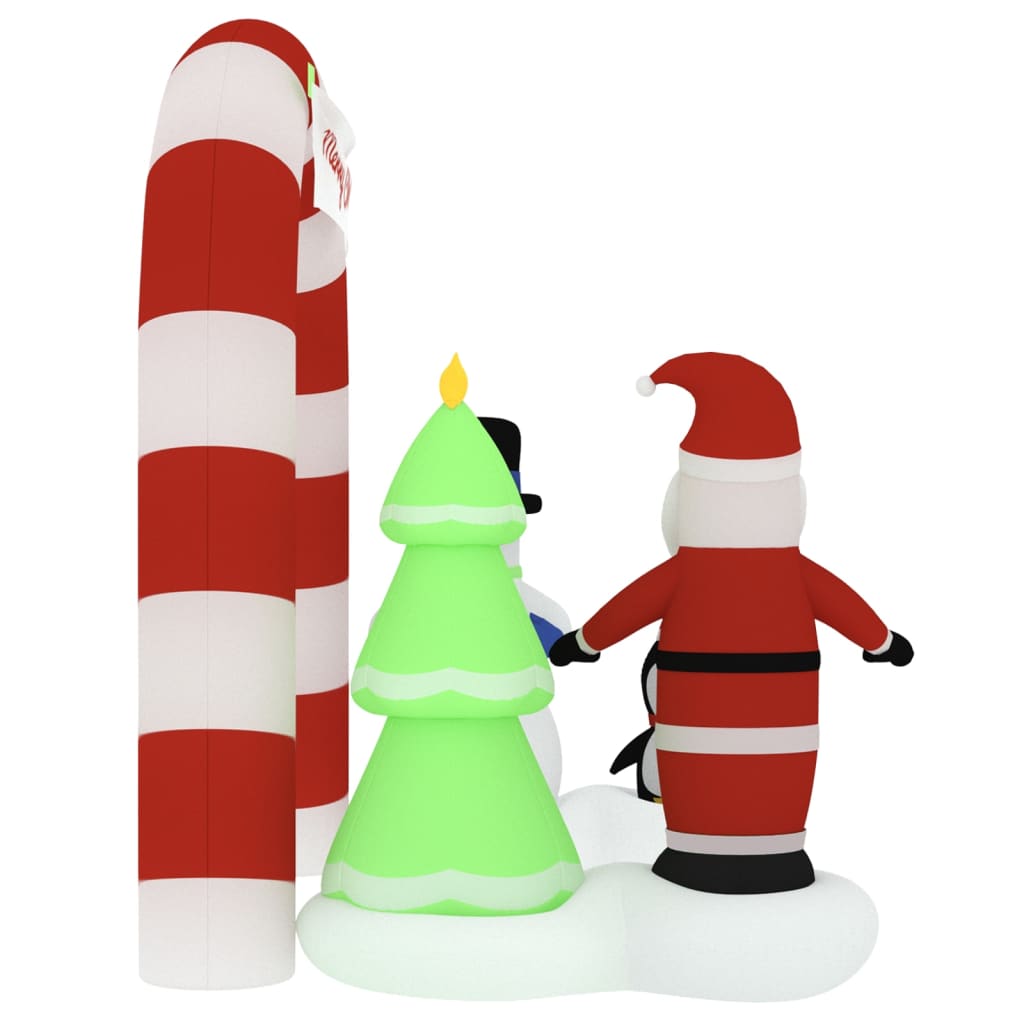 NNEVL Christmas Inflatable Santa & Snowman Arch Gate LED 260 cm