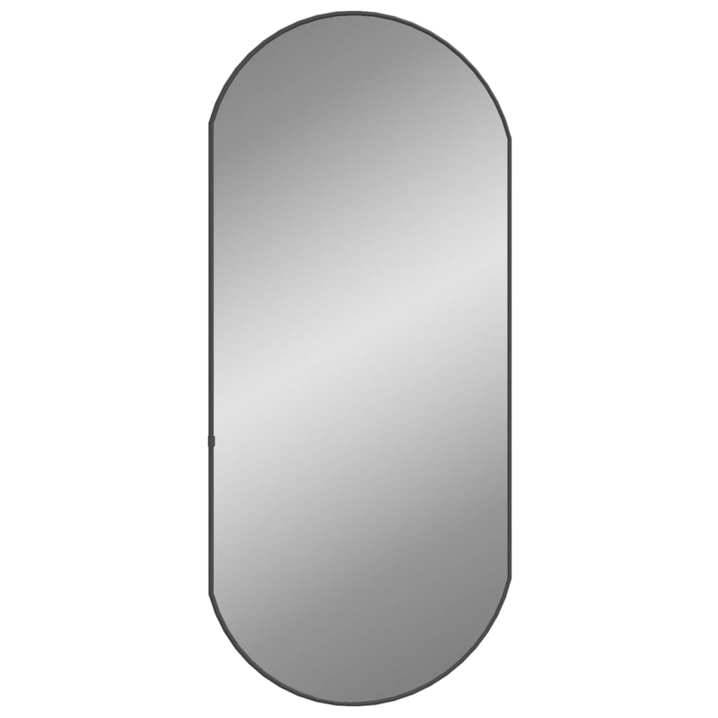 NNEVL Wall Mirror Black 90x40 cm Oval