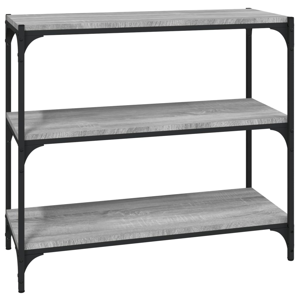 NNEVL Book Cabinet Grey Sonoma 80x33x70.5 cm Engineered Wood and Steel