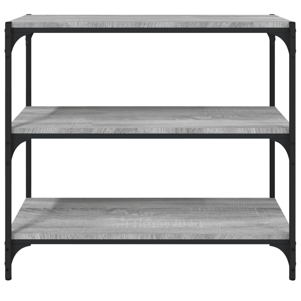 NNEVL Book Cabinet Grey Sonoma 80x33x70.5 cm Engineered Wood and Steel