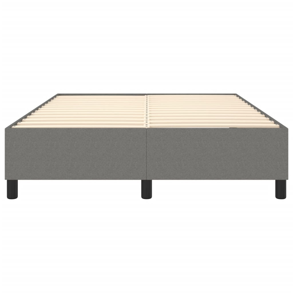 Bed Frame Dark Grey 137x187 cm Double Size Fabric