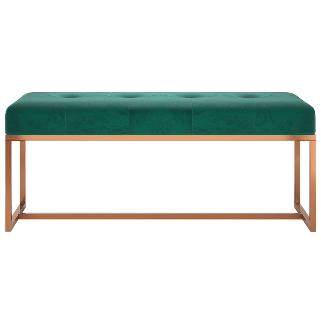 Bench Dark Green 110x36x45 cm Velvet - image 4