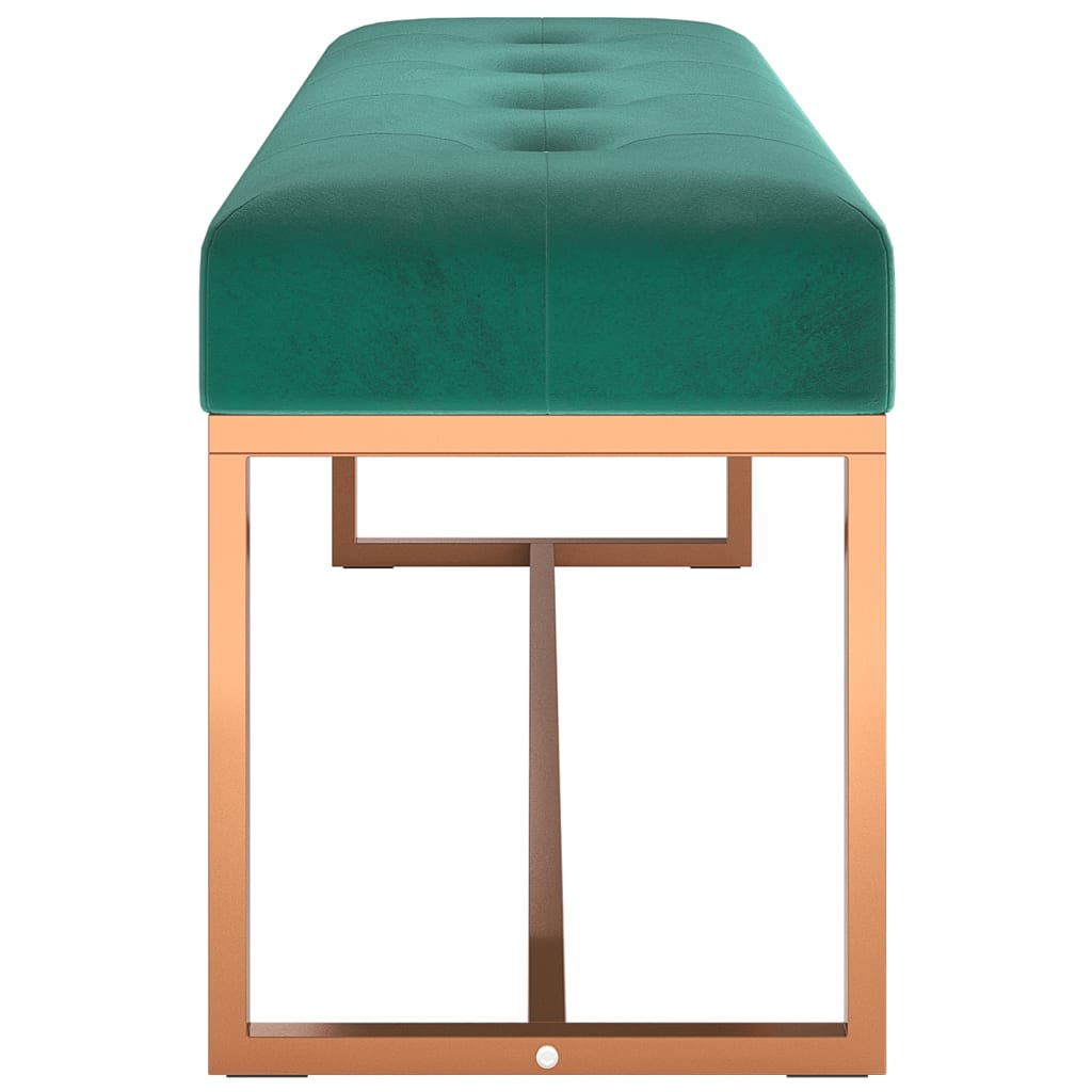 Bench Dark Green 110x36x45 cm Velvet - image 5