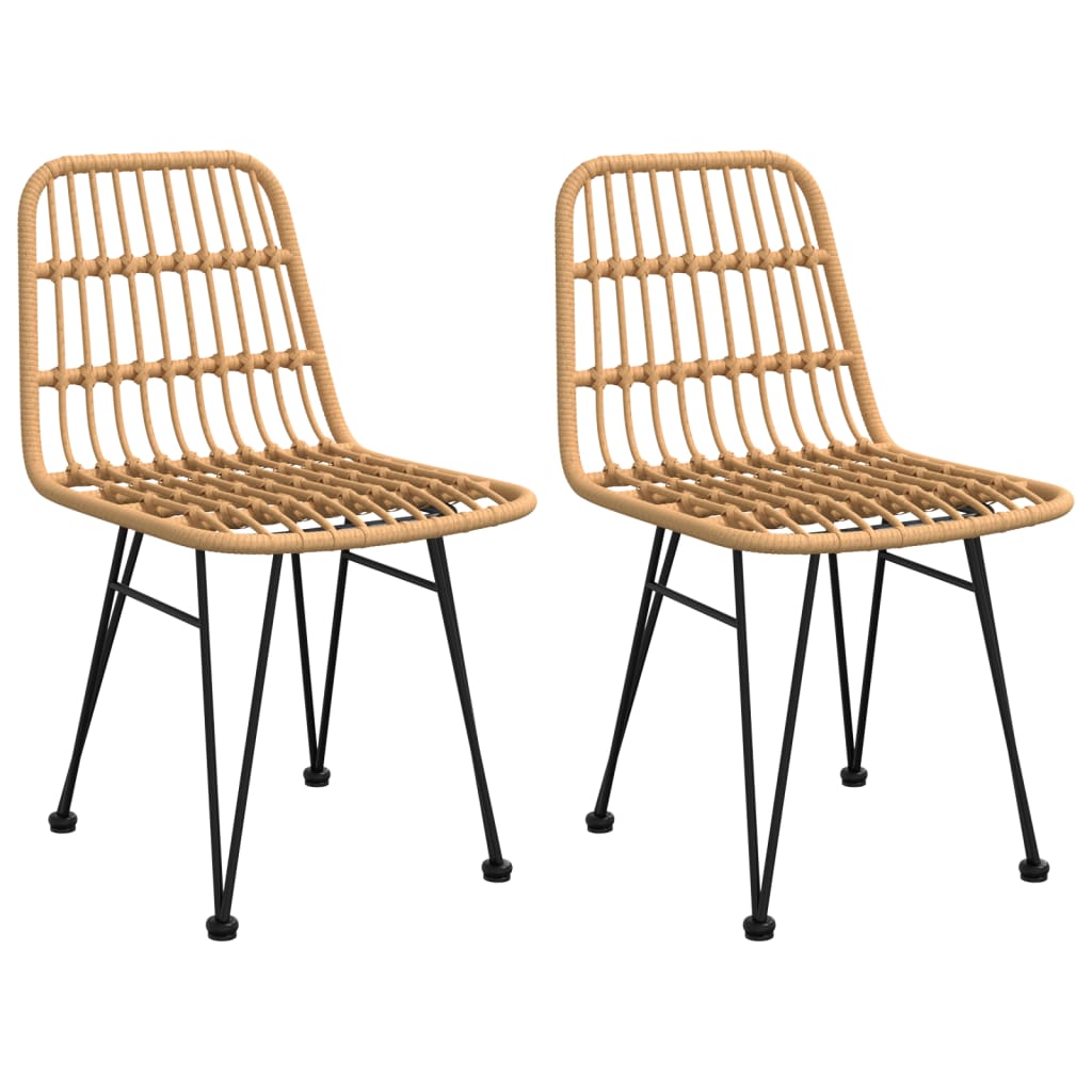 Garden Chairs 2 pcs 48x62x84 cm PE Rattan - image 2