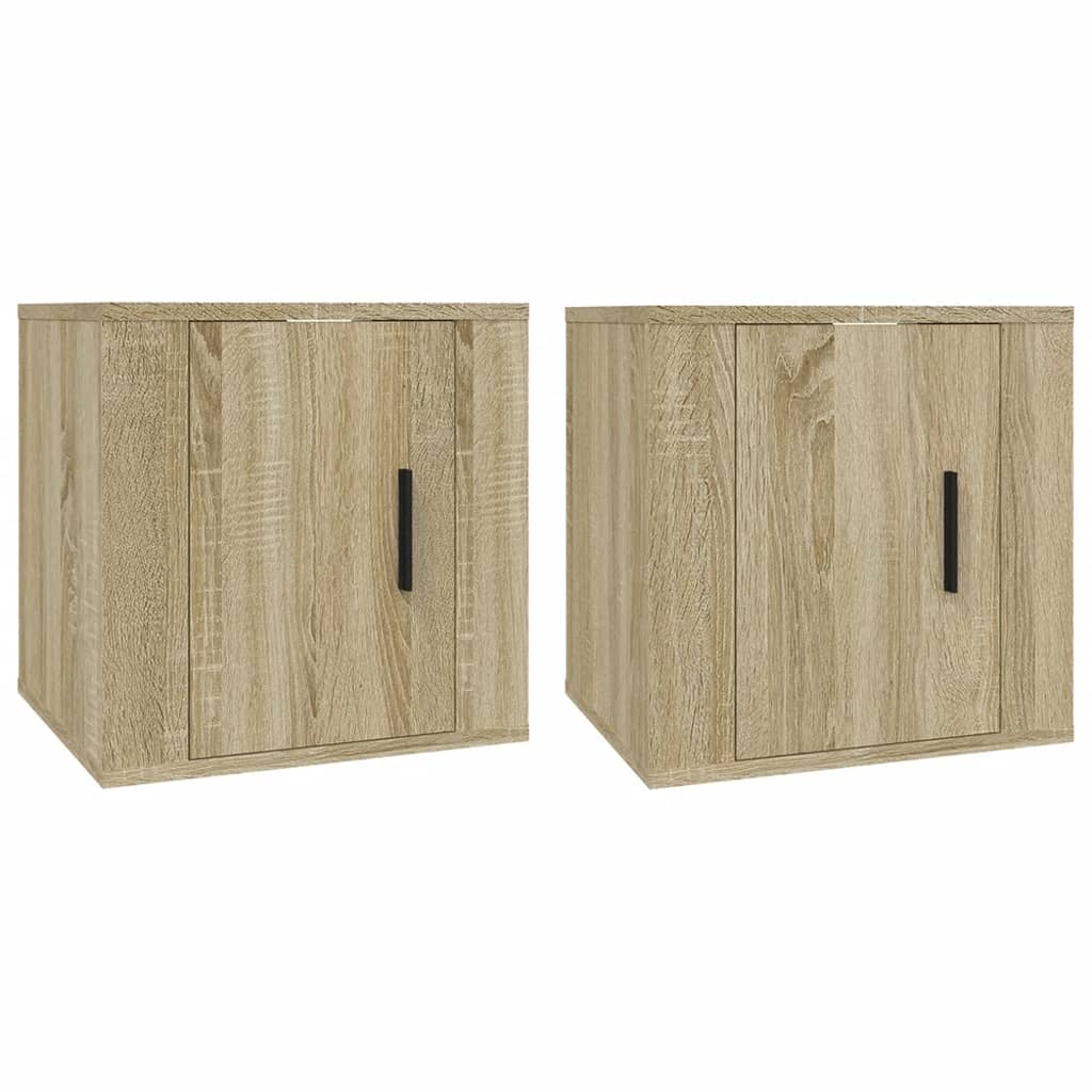 NNEVL Wall Mounted TV Cabinets 2 pcs Sonoma Oak 40x34.5x40 cm