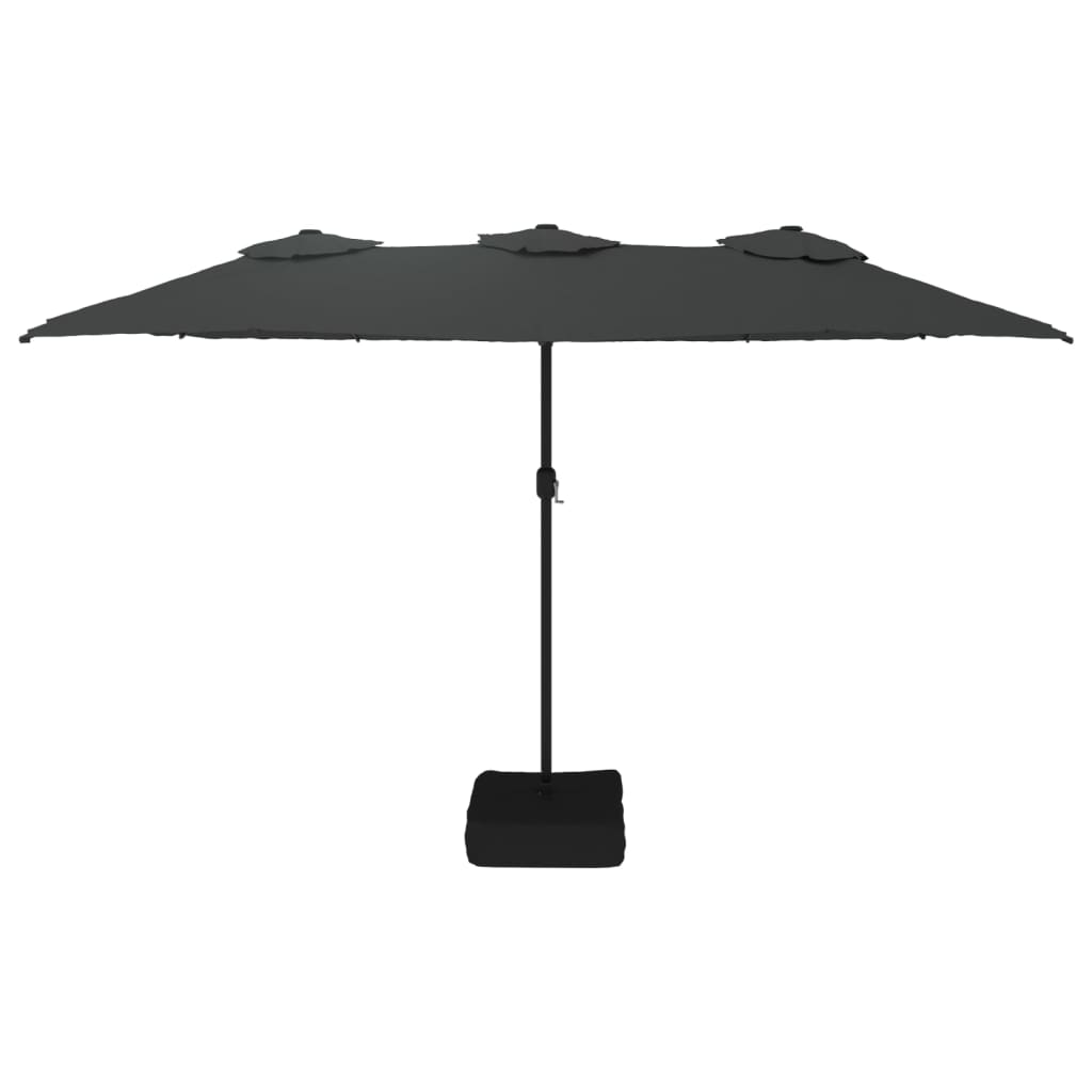 NNEVL Double-Head Parasol with LEDs Anthracite 449x245 cm