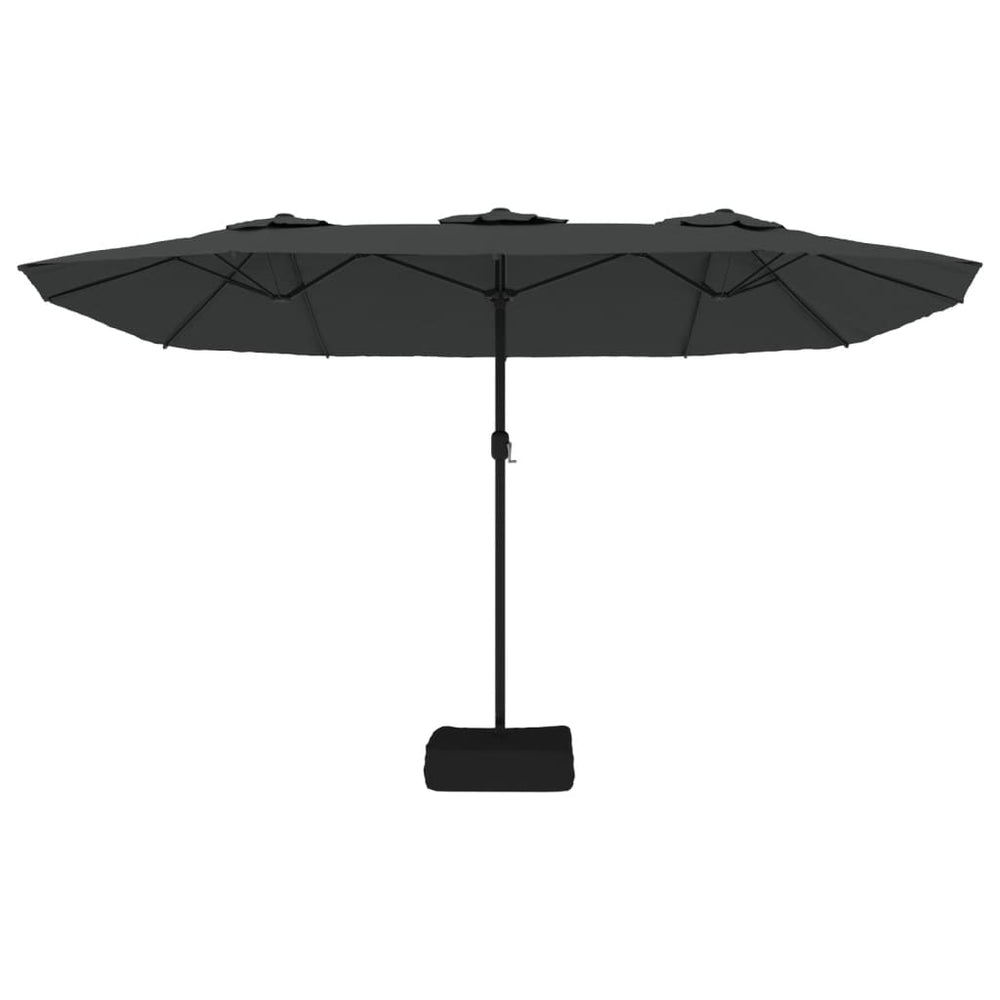 NNEVL Double-Head Parasol with LEDs Anthracite 449x245 cm