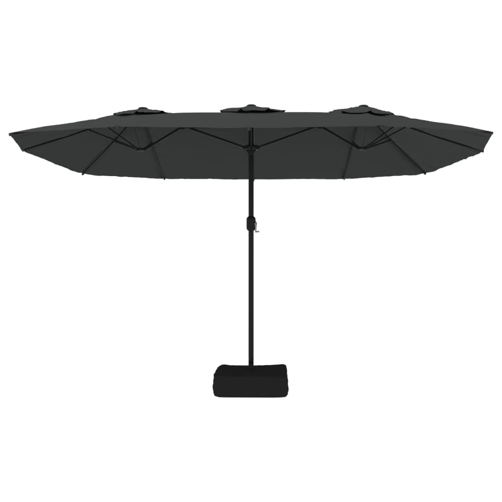 NNEVL Double-Head Parasol with LEDs Anthracite 449x245 cm