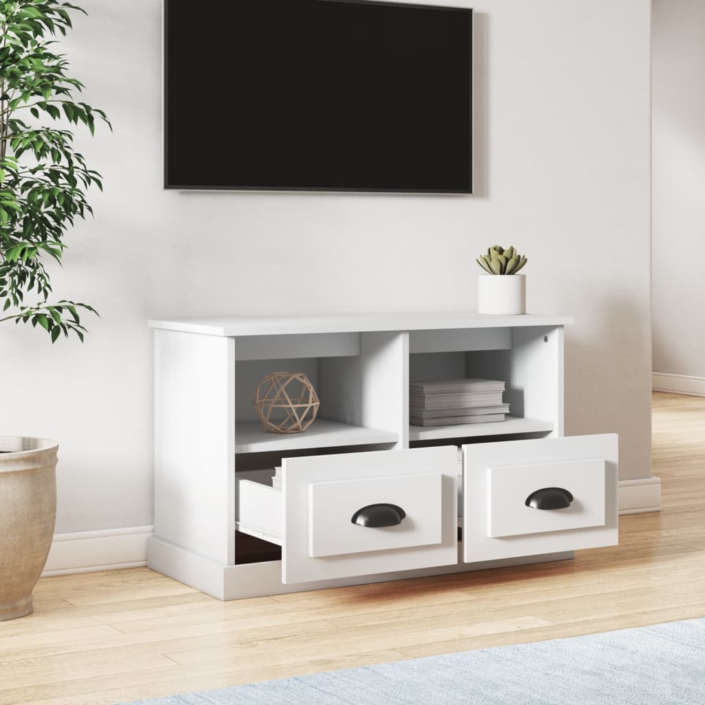 NNEVL TV Cabinet White 80x35x50 cm Engineered Wood