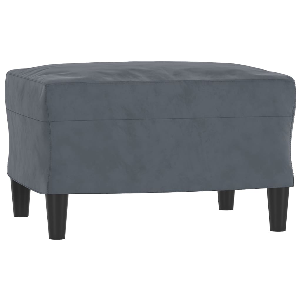 3 Piece Sofa Set Dark Grey Velvet - image 2