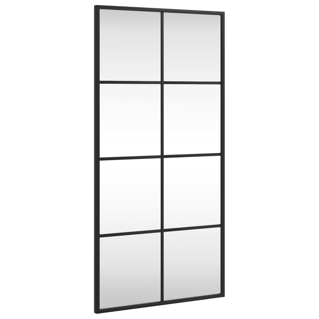 NNEVL Wall Mirror Black 40x80 cm Rectangle Iron