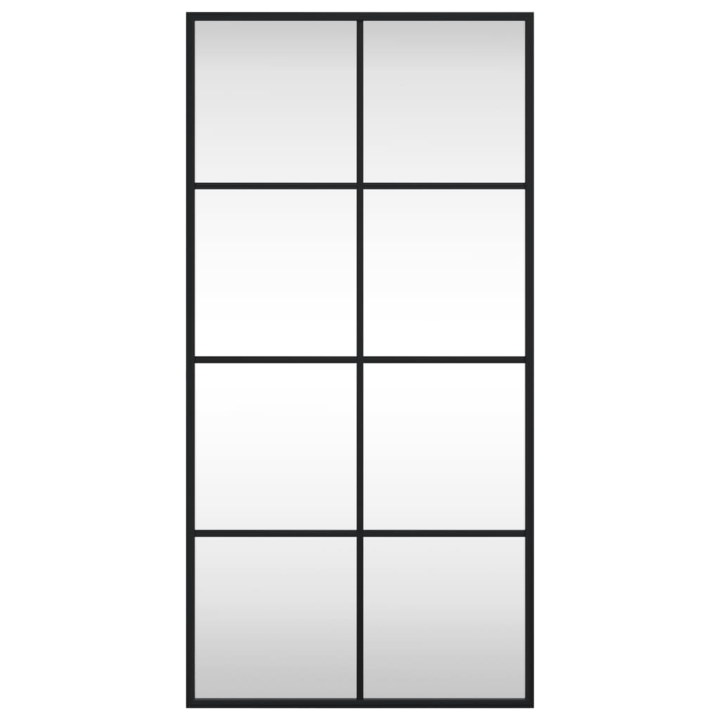 NNEVL Wall Mirror Black 40x80 cm Rectangle Iron