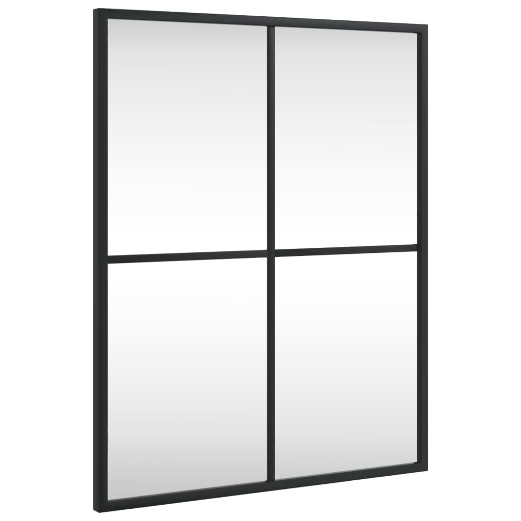 NNEVL Wall Mirror Black 40x50 cm Rectangle Iron