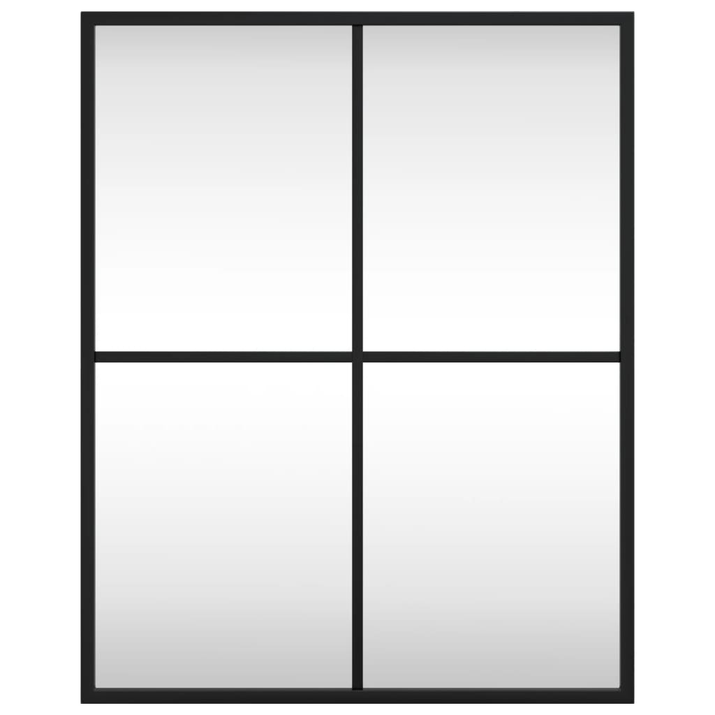 NNEVL Wall Mirror Black 40x50 cm Rectangle Iron