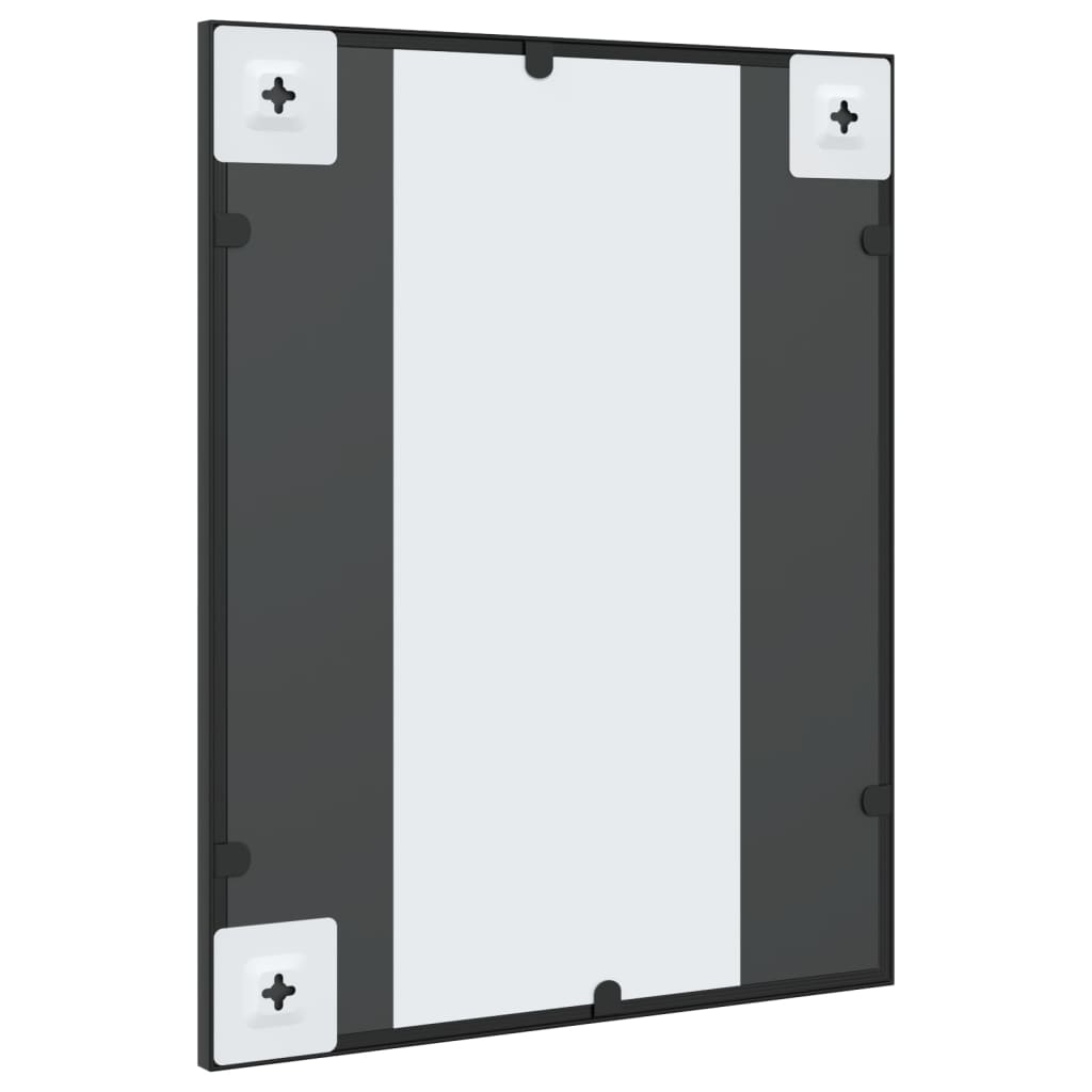 NNEVL Wall Mirror Black 40x50 cm Rectangle Iron