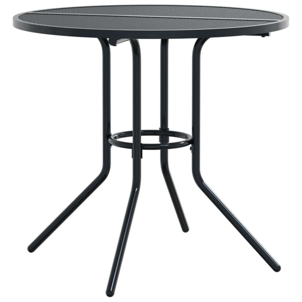Stackable Garden Chair Set 5 Piece Anthracite Powder-coated Steel - image 3