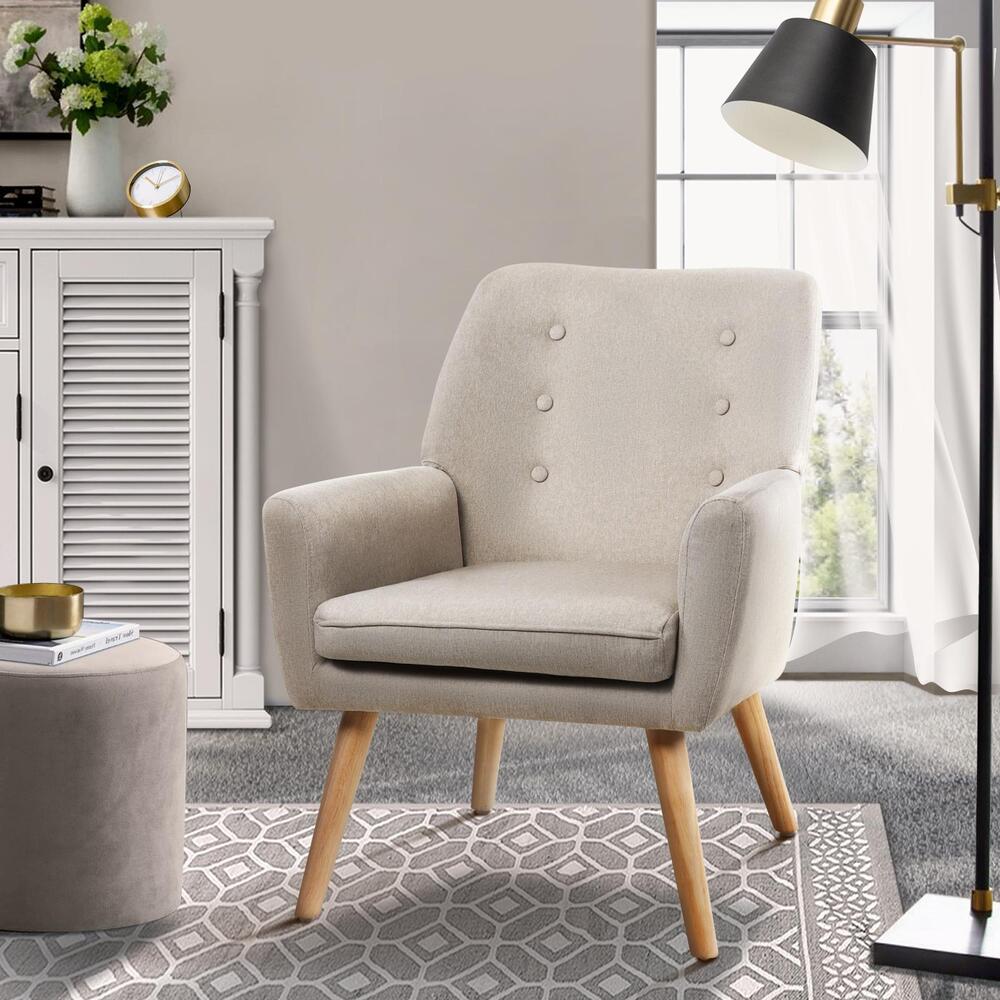 NNEED Armchair Linen Fabric Beige