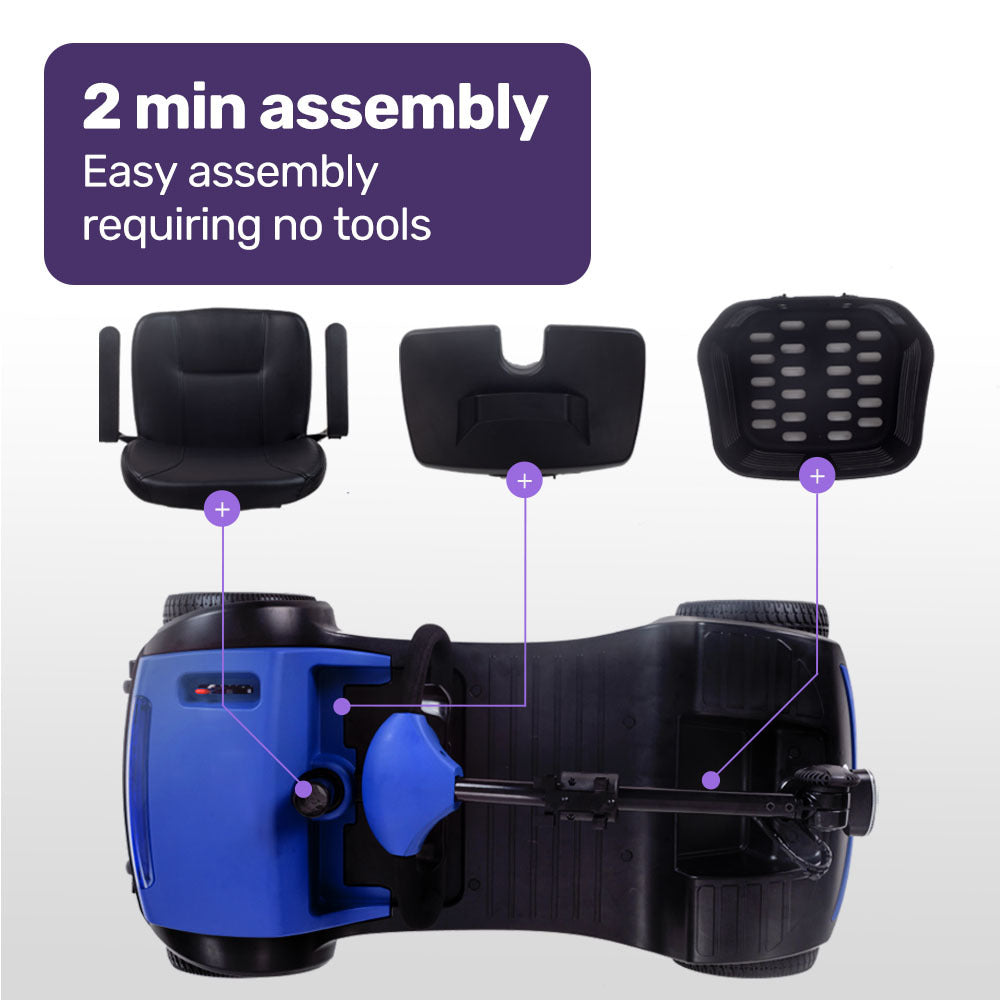 FreeRoam Electric Motorised Mobility Scooter-Blue - image 5