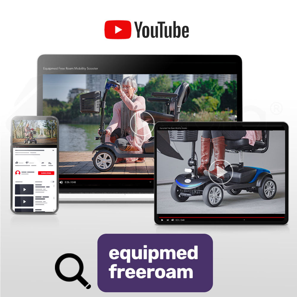 FreeRoam Electric Motorised Mobility Scooter-Blue - image 3