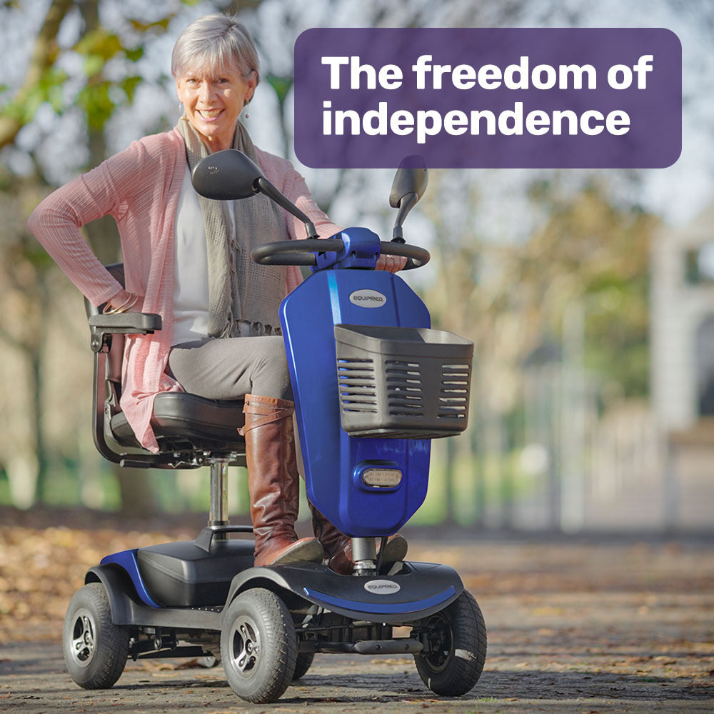 Electric Mobility Scooter For Elderly Blue - image 2