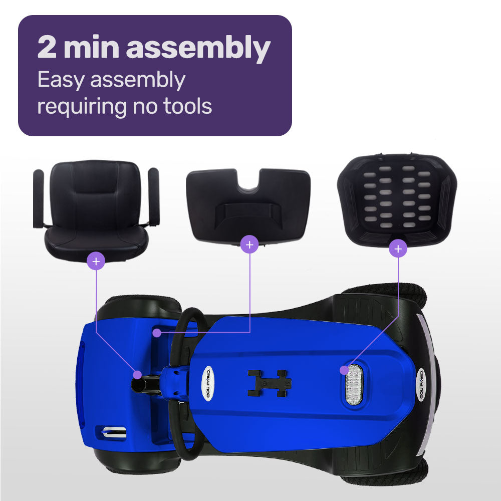 Electric Mobility Scooter For Elderly Blue - image 5