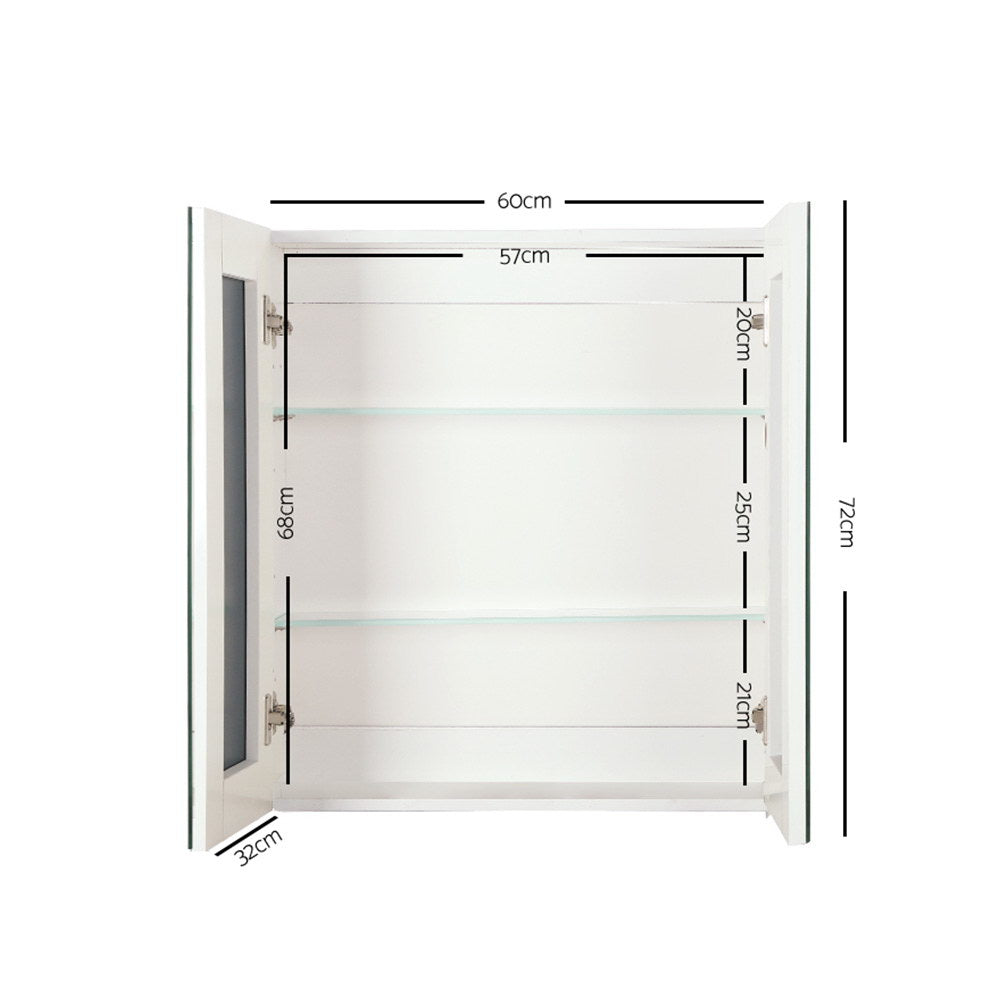 NNEDSZ Bathroom Vanity Mirror with Storage Cabinet - White