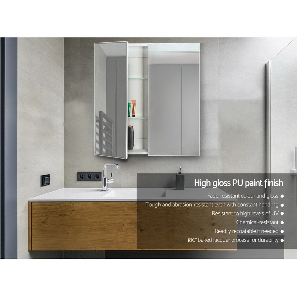NNEDSZ Bathroom Vanity Mirror with Storage Cabinet - White