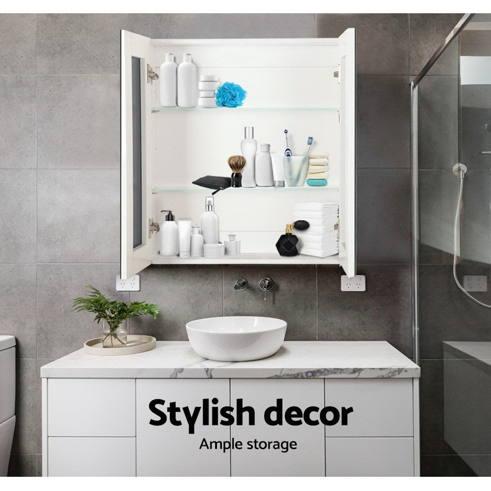 NNEDSZ Bathroom Vanity Mirror with Storage Cabinet - White
