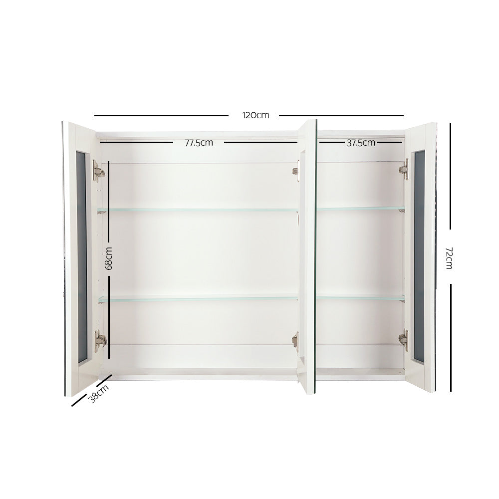 NNEDSZ Bathroom Vanity Mirror with Storage Cabinet - White