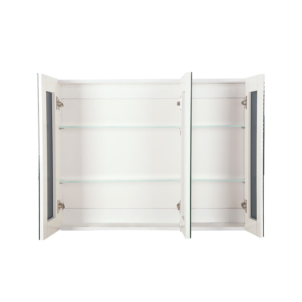 NNEDSZ Bathroom Vanity Mirror with Storage Cabinet - White