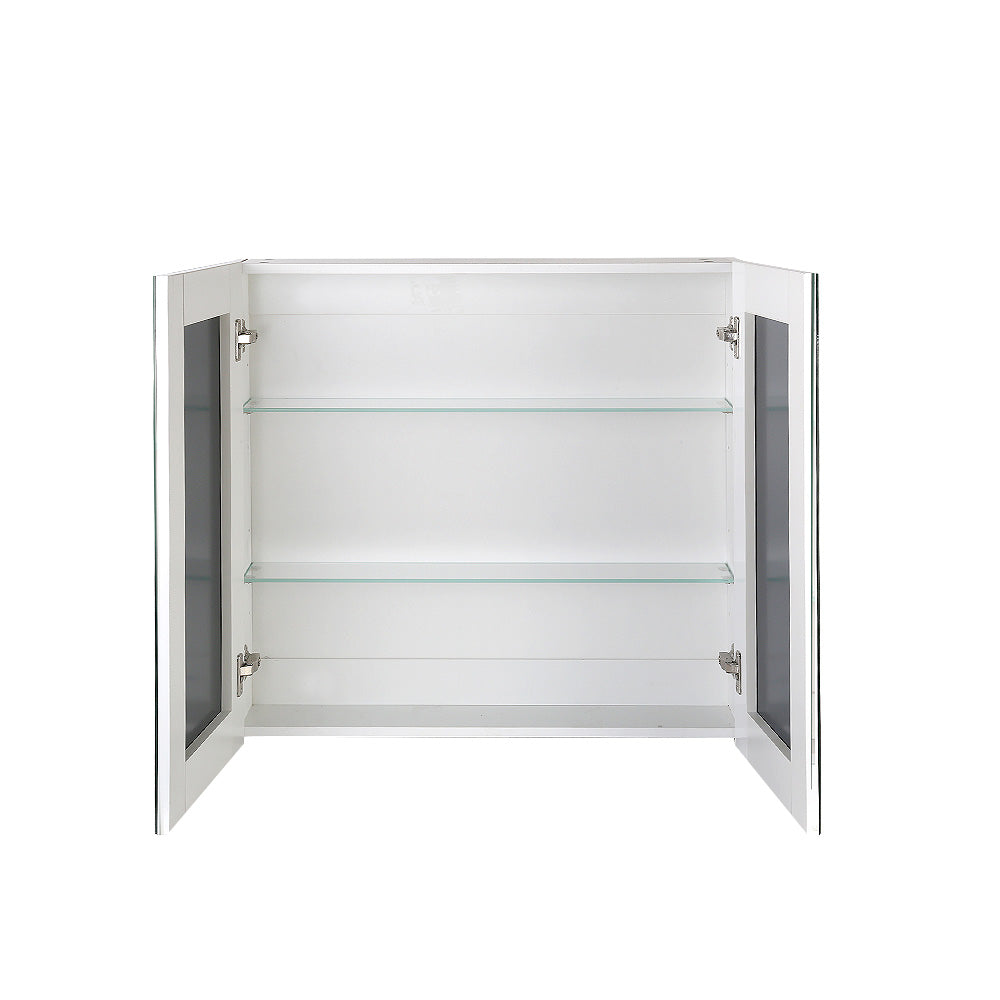 NNEDSZ Bathroom Vanity Mirror with Storage Cabinet - White