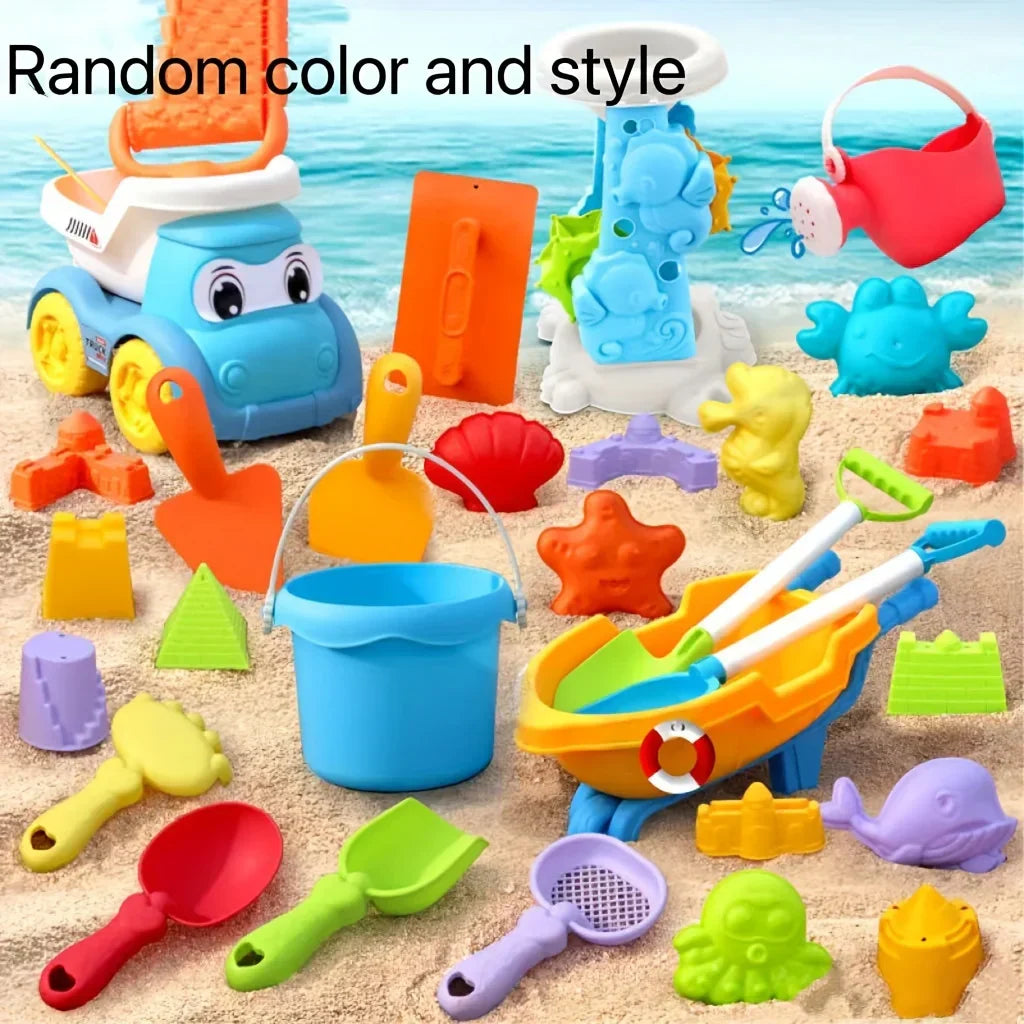 Kids Beach Toys Set with Shovel, Bucket, Dinosaur Molds (100 pcs) - image 2