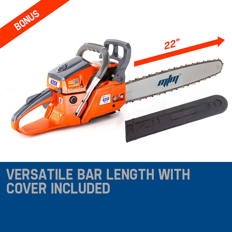 NNEMB Petrol Commercial Chainsaw 22 Bar E-Start Tree Pruning Chain Saw Top Handle