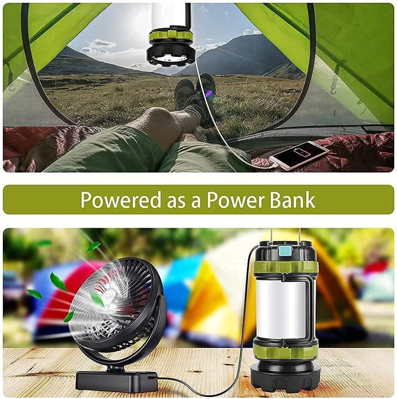 NNEOBA Rechargeable Camping Lantern & Power Bank Flashlight