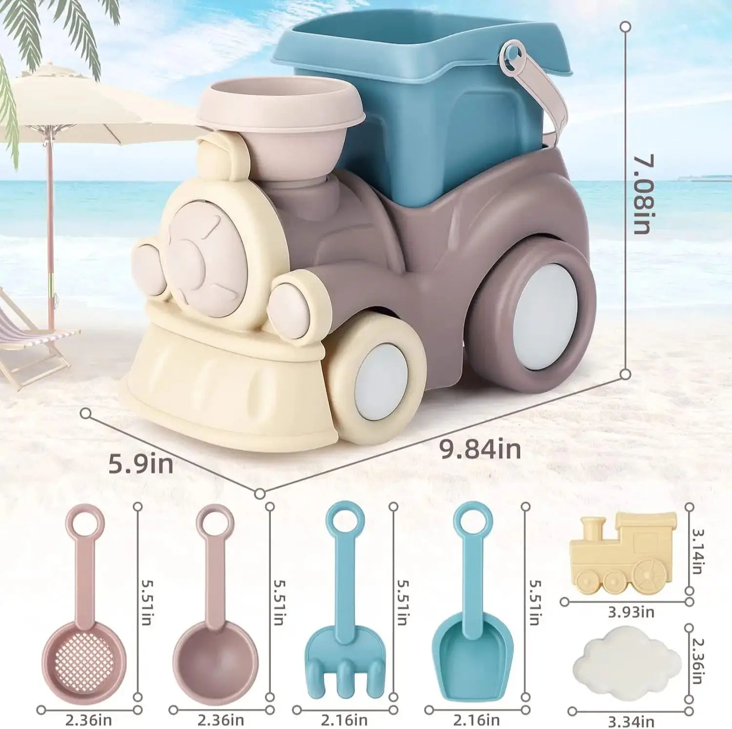 Children's Beach Truck and Princess Tea Set Toys - image 3