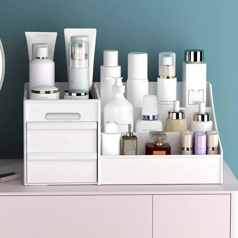 NNETM Large Capacity Cosmetic Storage with Drawers Store Brushes, Makeup, Skincare, Perfumes-2