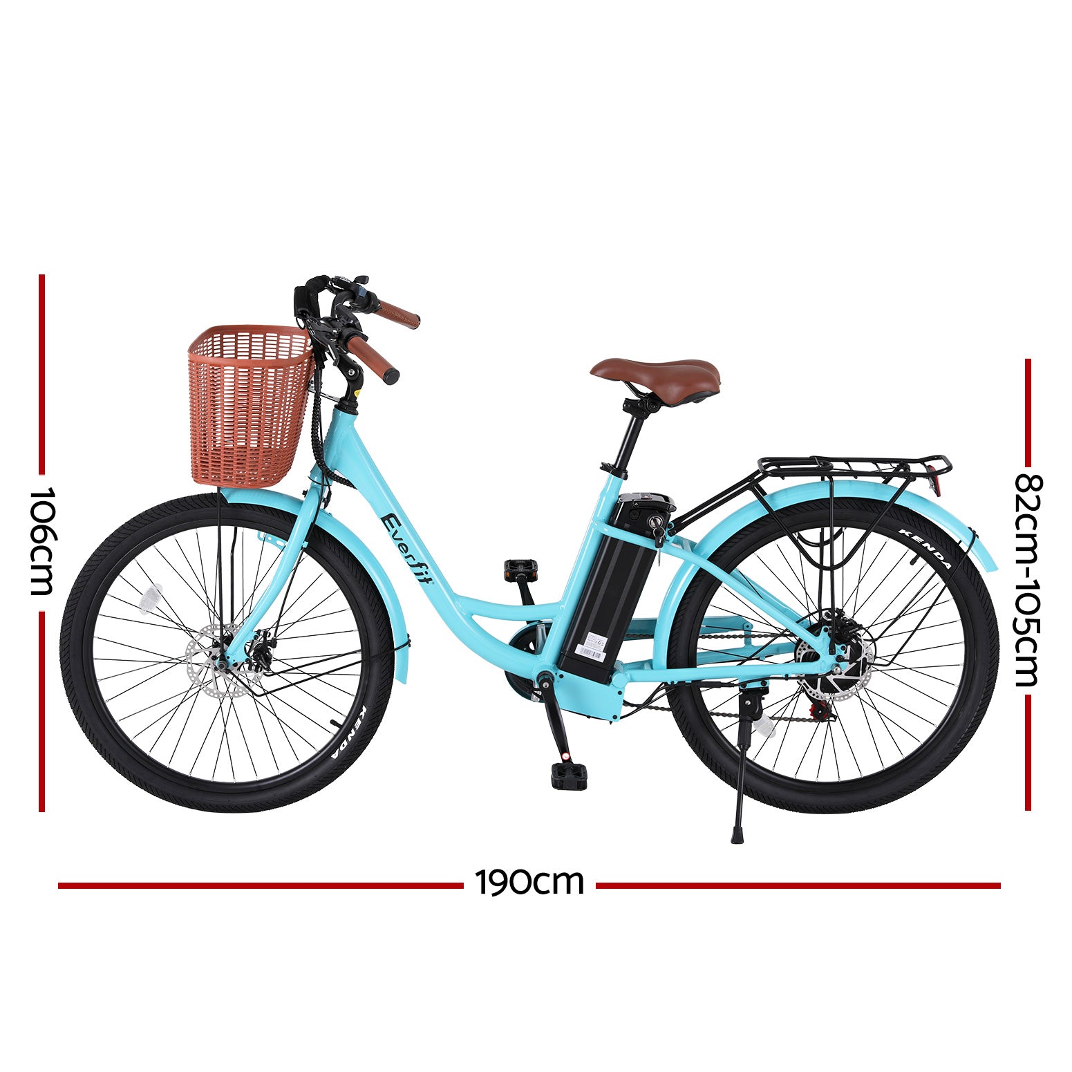 NNEDSZ 26" Electric Bike City Bicycle eBike e-Bike Commuter w/ Battery BL