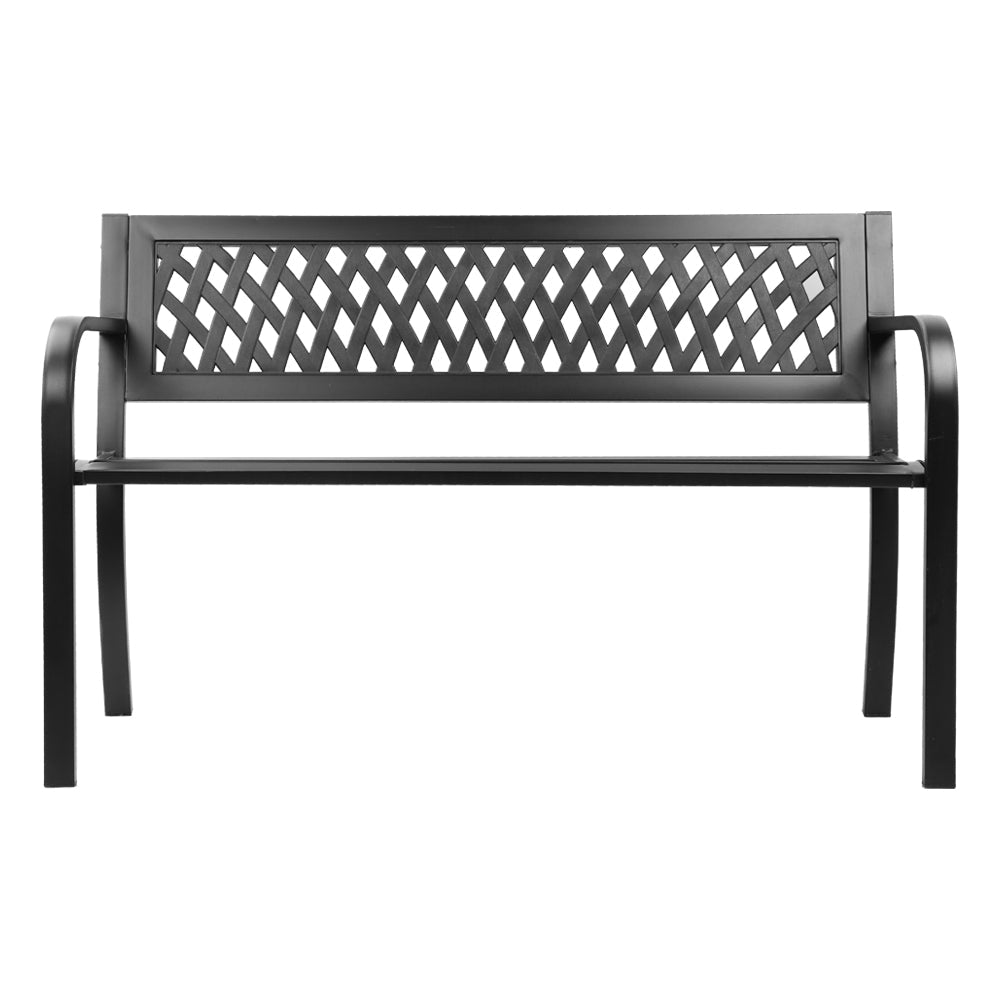 NNEDSZ Cast Iron Modern Garden Bench - Black