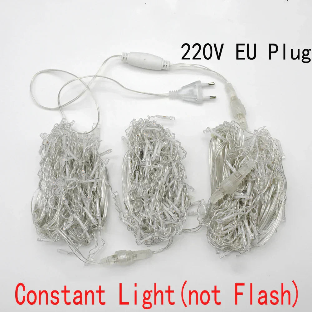 NNEOBA LED Curtain Icicle String Light Street Garland