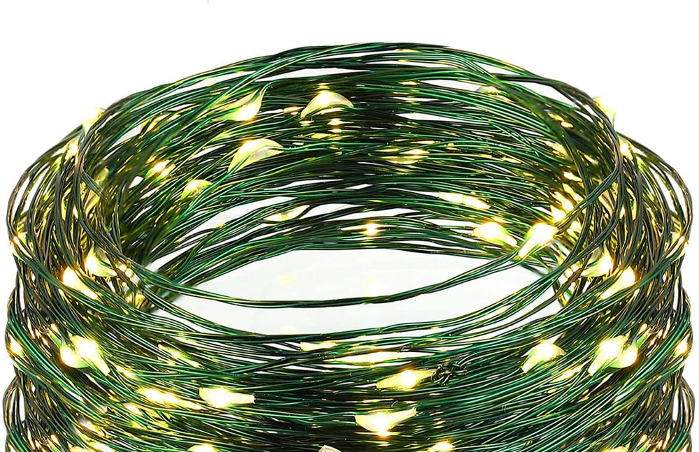 NNEOBA 200M Green Wire 8 Modes Fairy String Lights - 2000 LEDs Waterproof Firefly Lamp
