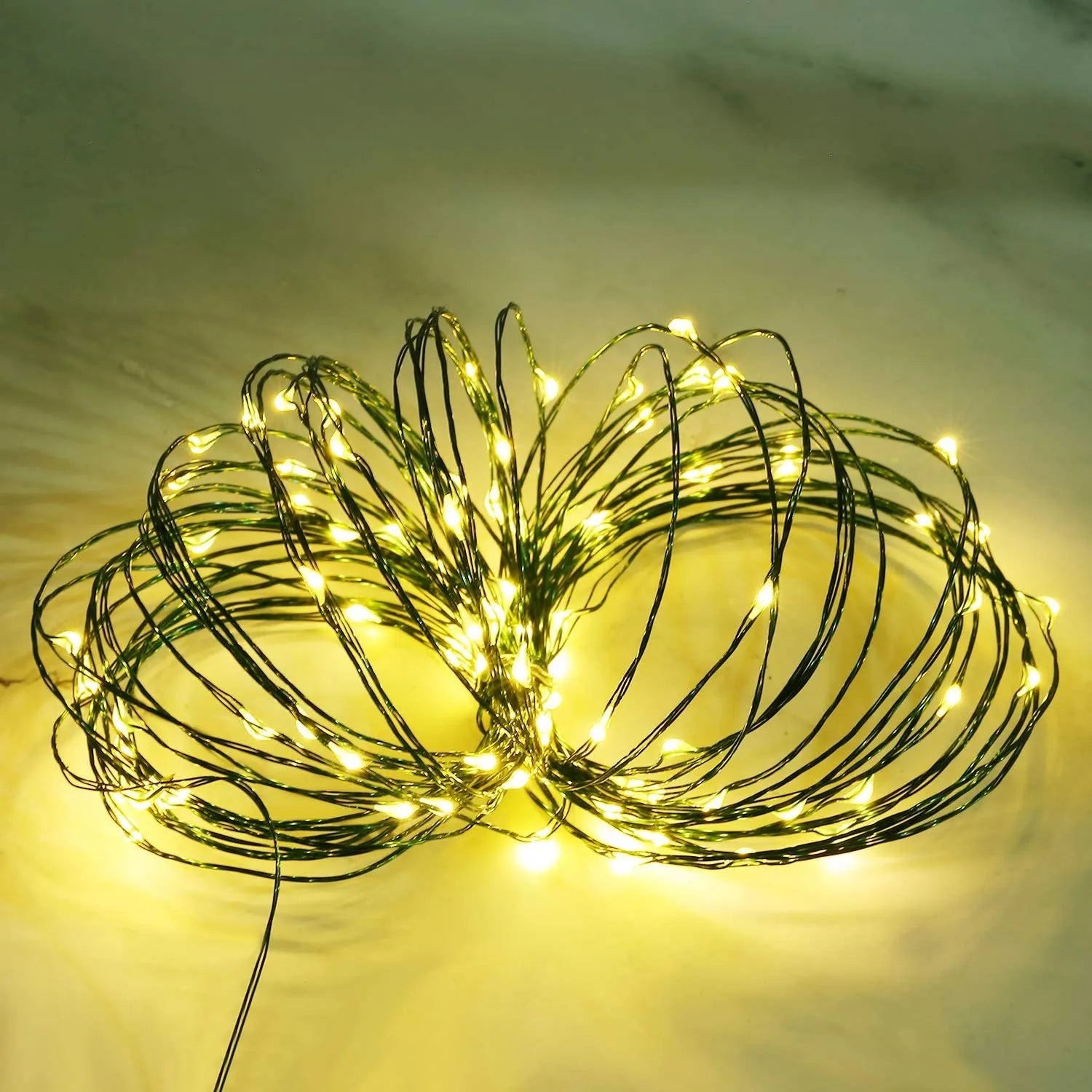 NNEOBA 200M Green Wire 8 Modes Fairy String Lights - 2000 LEDs Waterproof Firefly Lamp