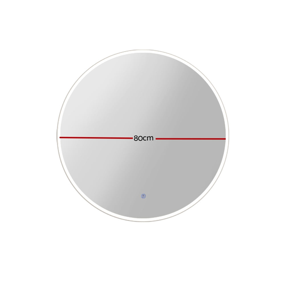 NNEDSZ LED Wall Mirror Bathroom Light 80CM Decor Round decorative Mirrors