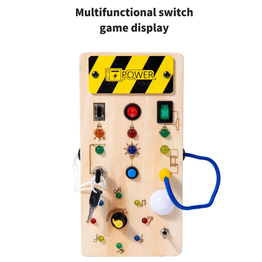 Montessori Busy Board with LED Light for Kids - image 4