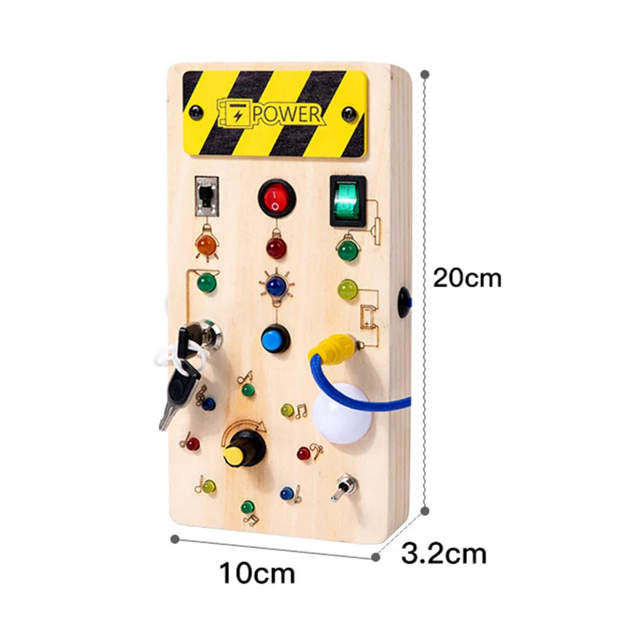 Montessori Busy Board with LED Light for Kids - image 3