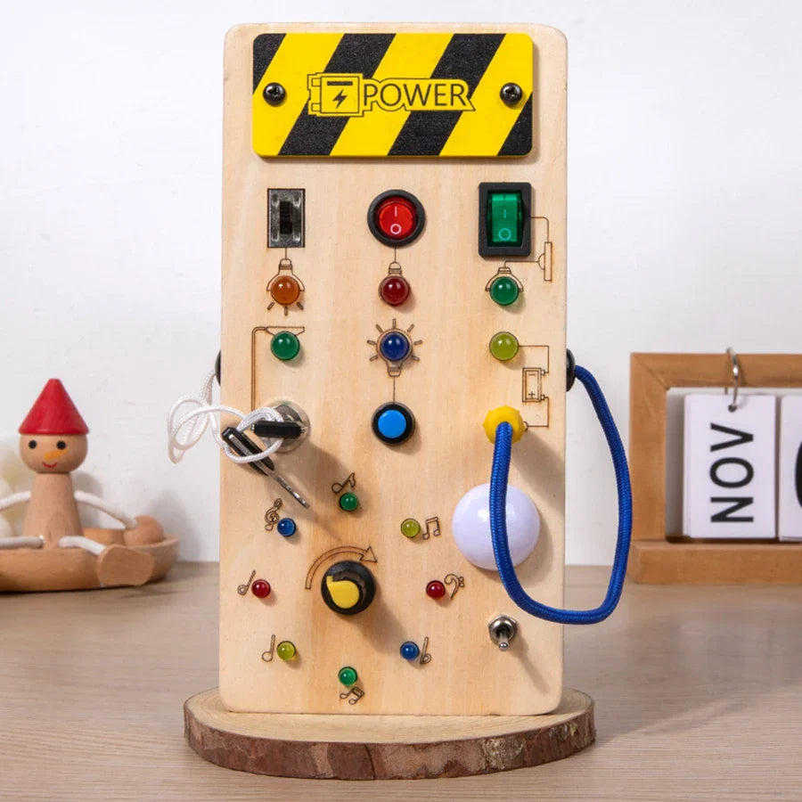Montessori Busy Board with LED Light for Kids - image 5
