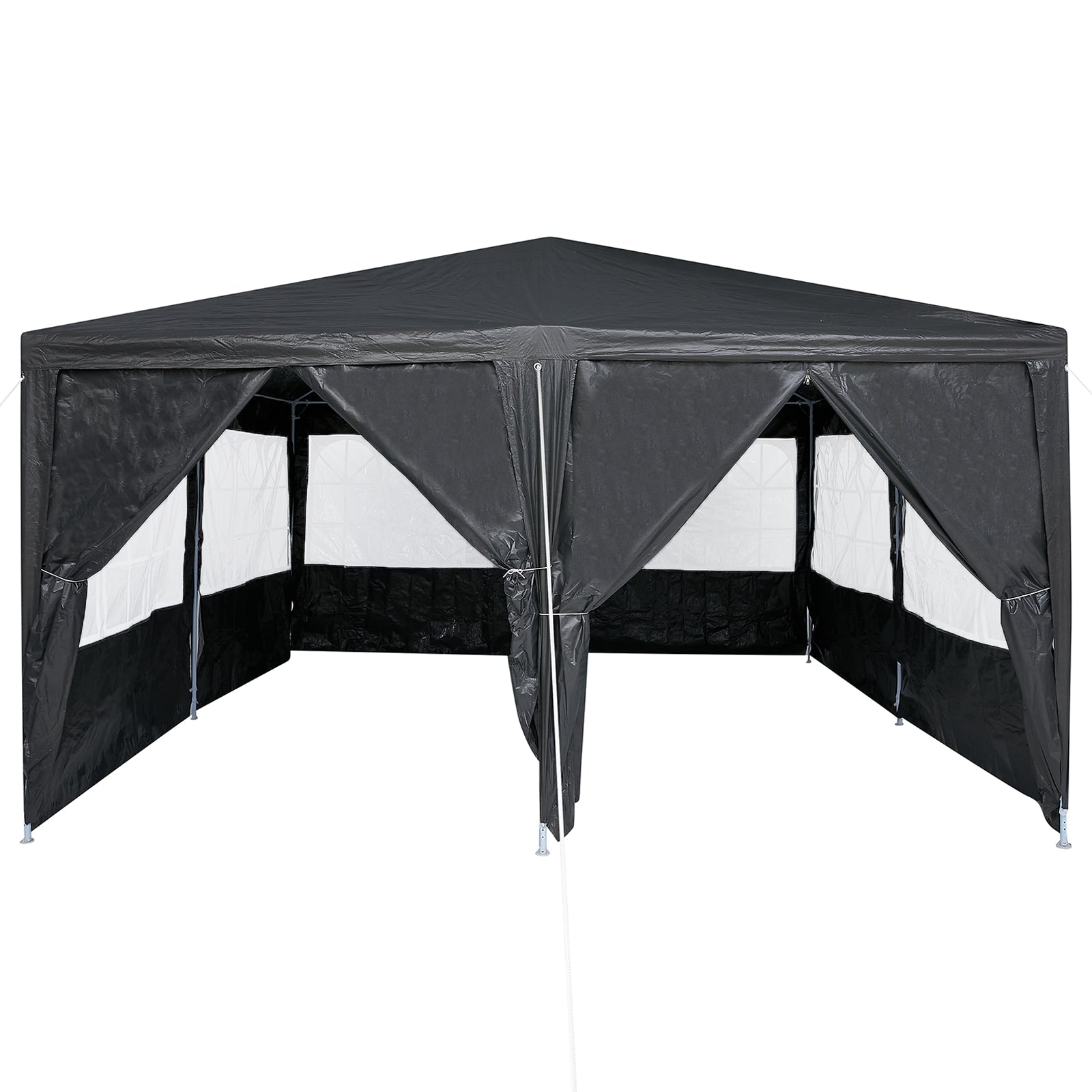 NNEVL Party Tent with 8 Sidewalls Anthracite 4x4 m PE