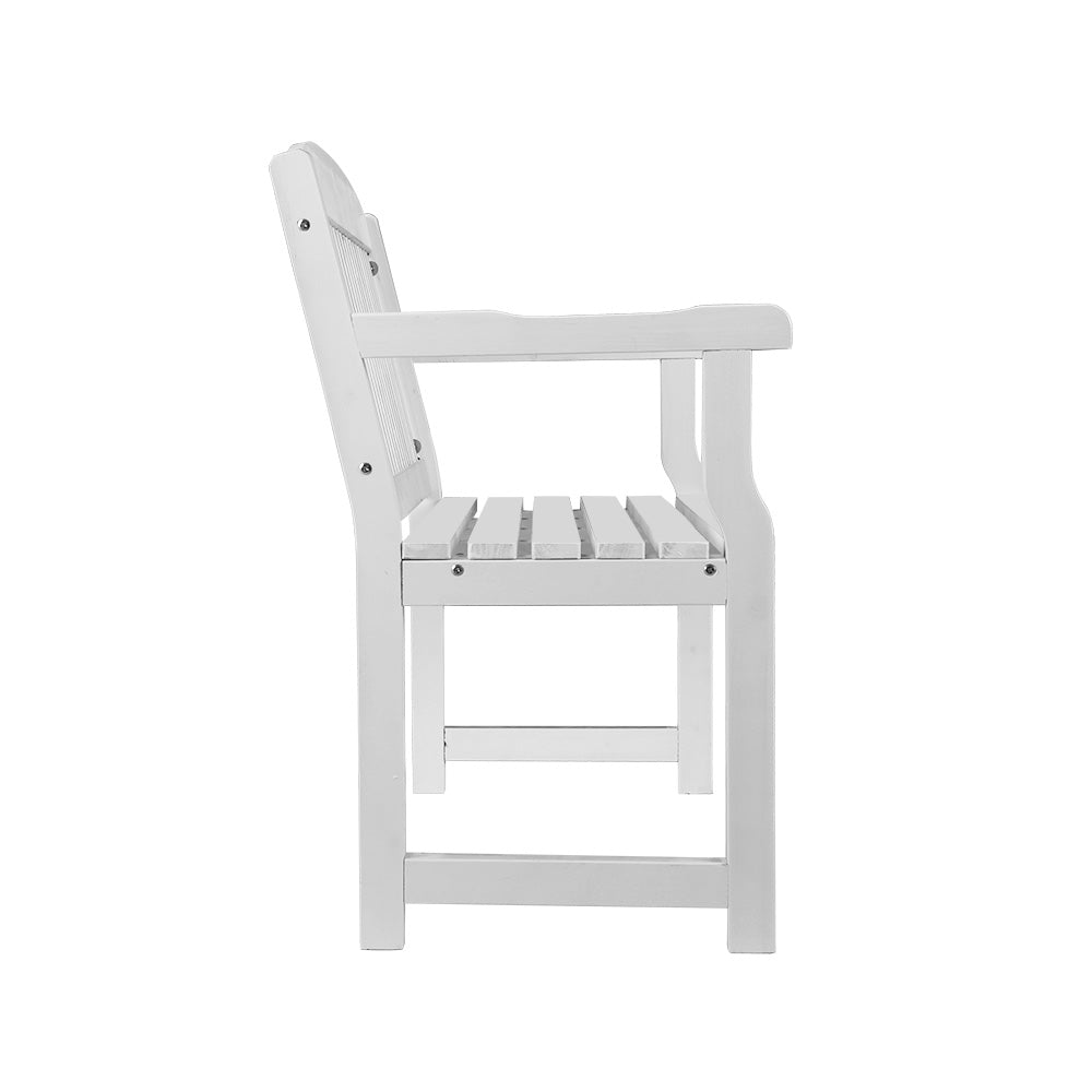 Outdoor Garden Bench Seat Wooden Chair Patio Furniture Timber Lounge - image 4